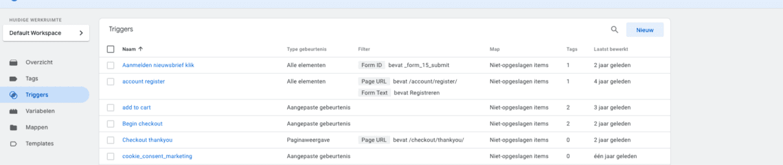 google analytics 4 tag manager trigger instellen
